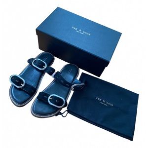 rag & bone Ansley black suede sandals